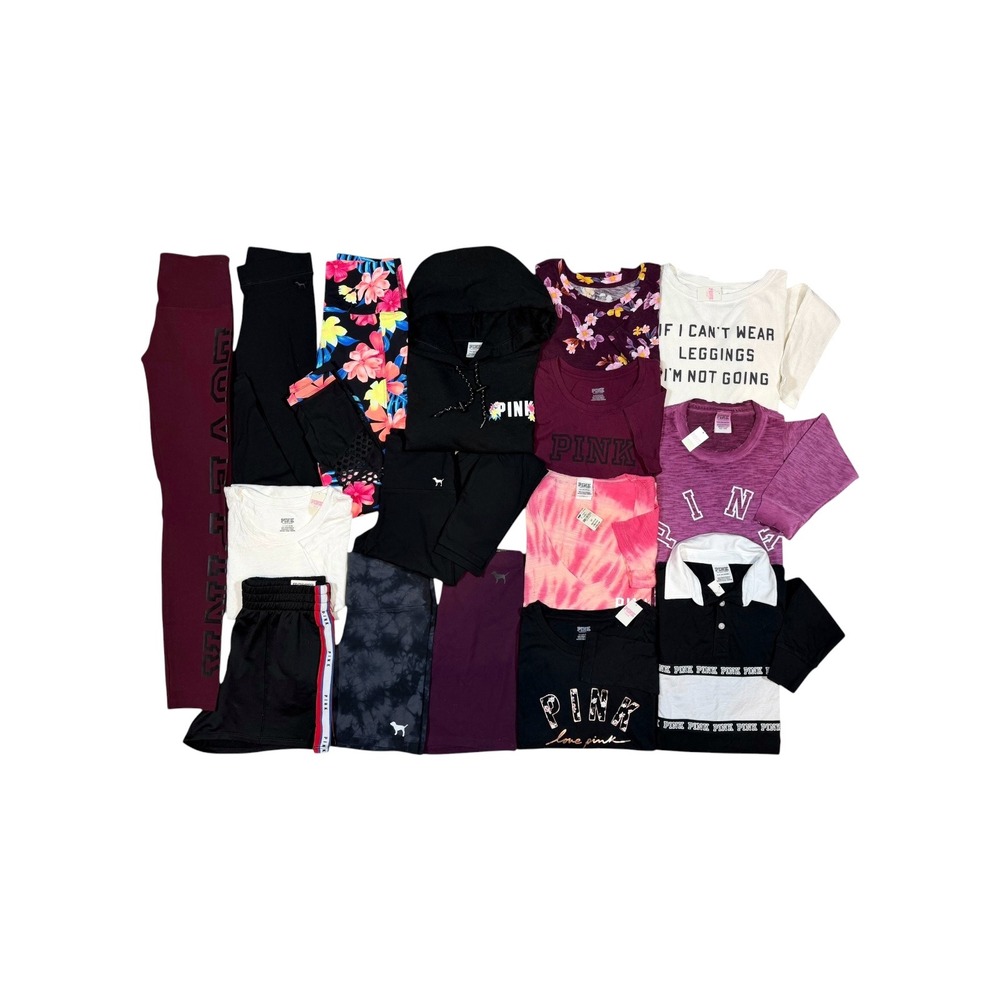 PINK Victoria's Secret Women's Small Clothing Lot 16pc Leggings Hoodie Tops NWT